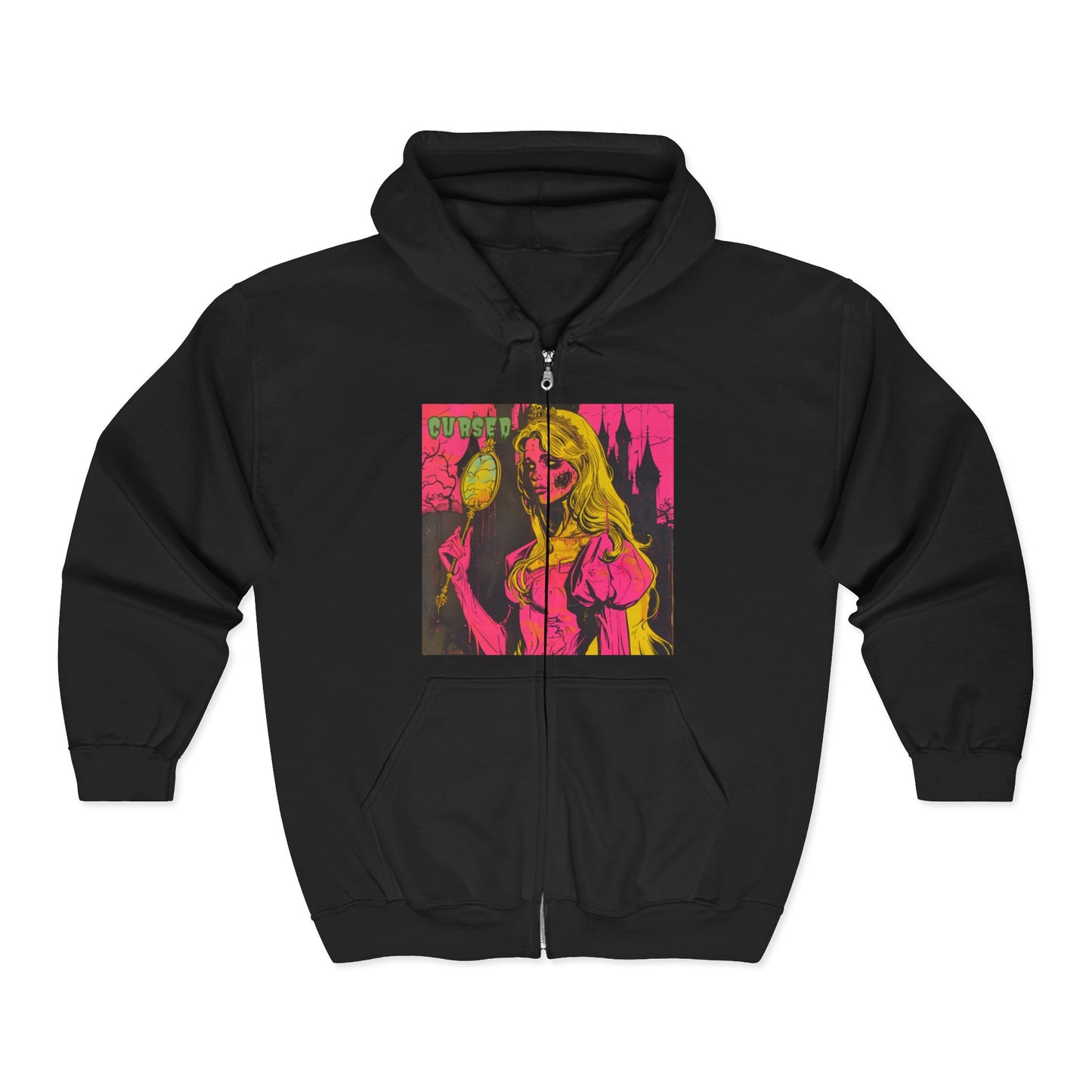 CURSED- Aurora Zipped Print Hoodie