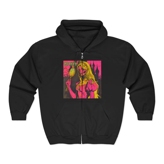 CURSED- Aurora Zipped Print Hoodie