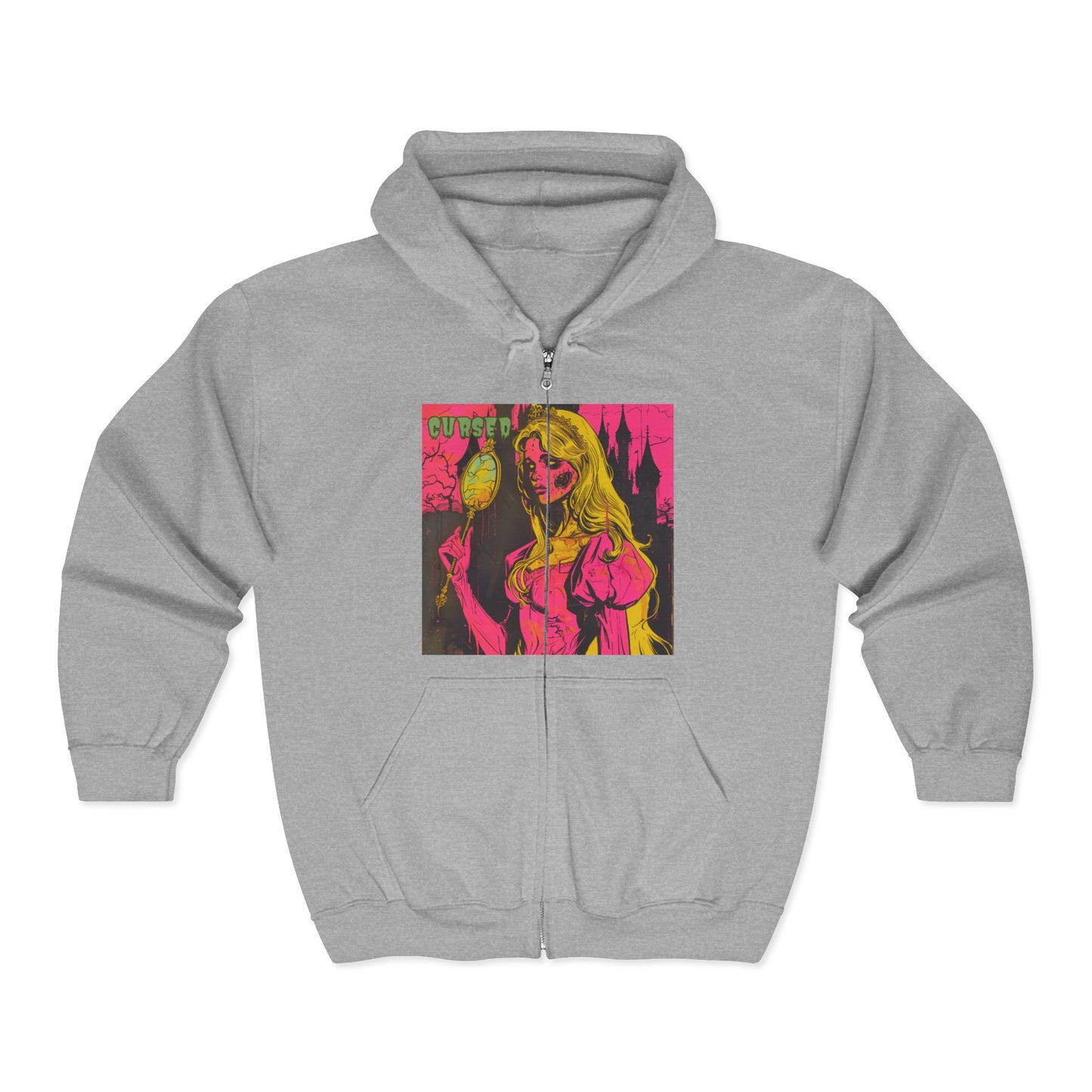 CURSED- Aurora Zipped Print Hoodie