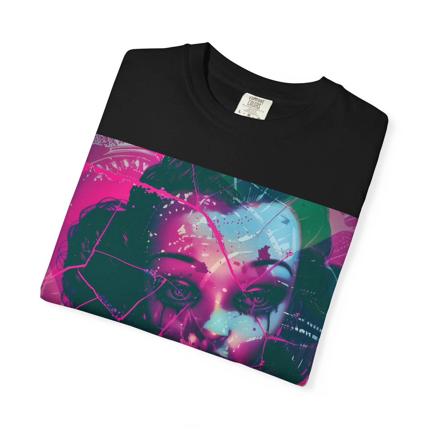 Vibrant Art Tee, Unisex Garment-Dyed T-shirt with Abstract Design, Trendy Graphic Tee, Gift for Art Lovers, Unique Casual Wear