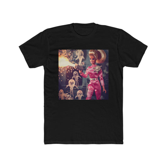 Futuristic Fantasy Unisex Cotton Crew Tee, Retro Style Shirt, Sci-Fi Graphic T-Shirt, Unique Gift for Nerds, Casual Wear, Statement Tee