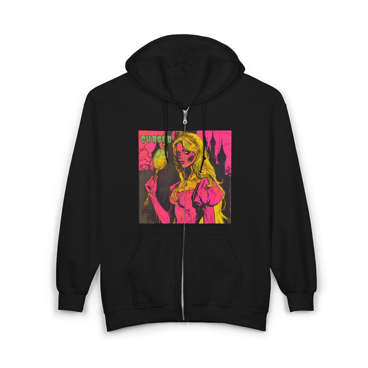 CURSED- Aurora Zipped Print Hoodie