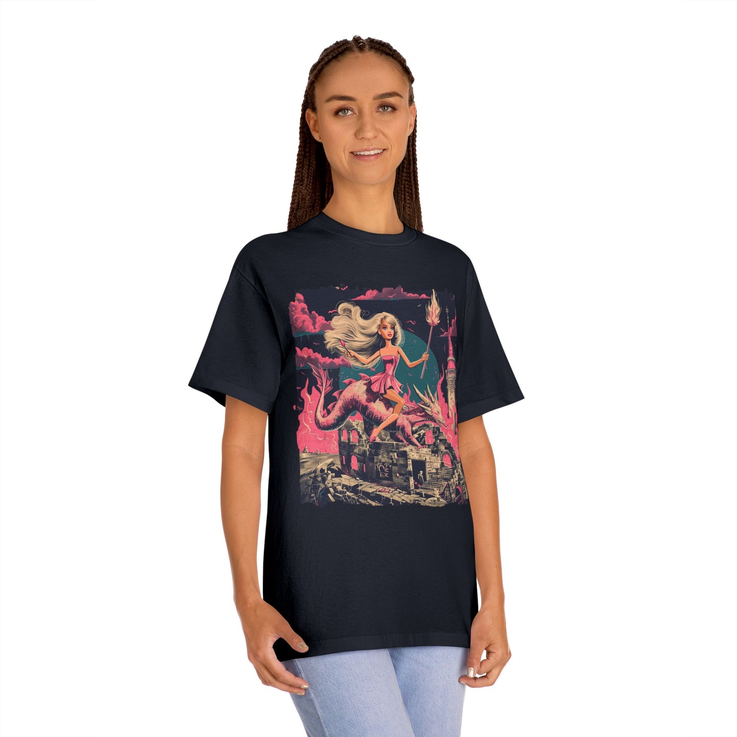 Retro Fantasy Art Unisex Tee, Unique Graphic T-shirt, Casual Wear, Gift for Nerds, Birthday Present, Vintage Style