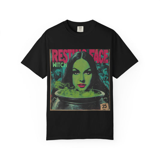 Witchy Graphic Tee, Unisex Vintage T-shirt, Halloween Apparel, Cute Witch Shirt, Retro Graphic Top