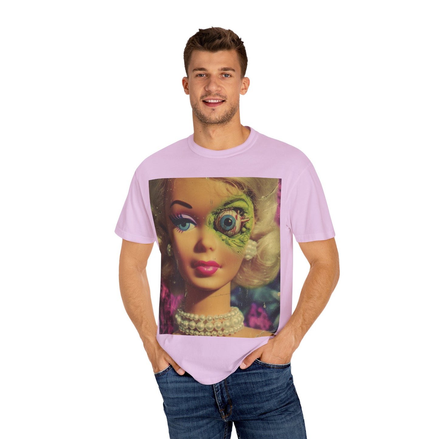 Vintage Pulp Horror Zombie Barbie T-shirt