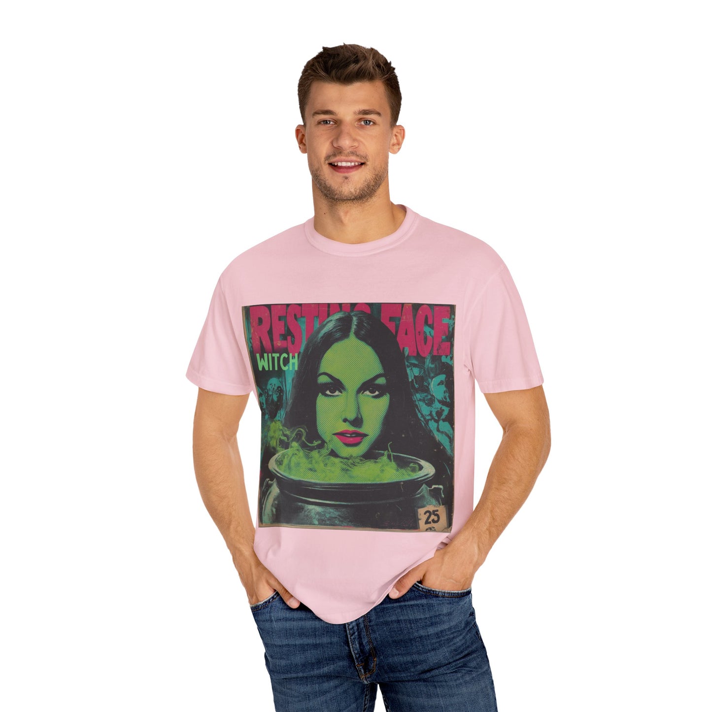 Witchy Graphic Tee, Unisex Vintage T-shirt, Halloween Apparel, Cute Witch Shirt, Retro Graphic Top