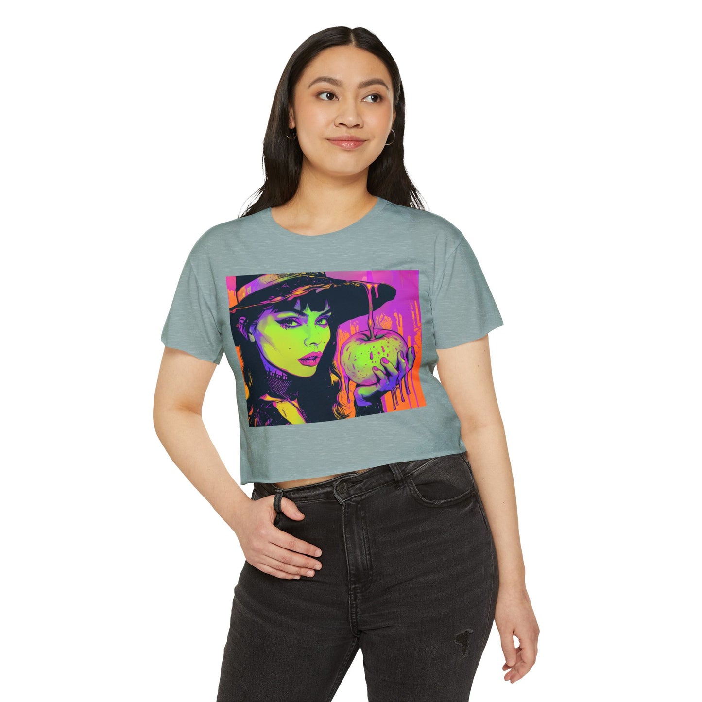 Neon Boho Witchy Vibes-Crop Tee