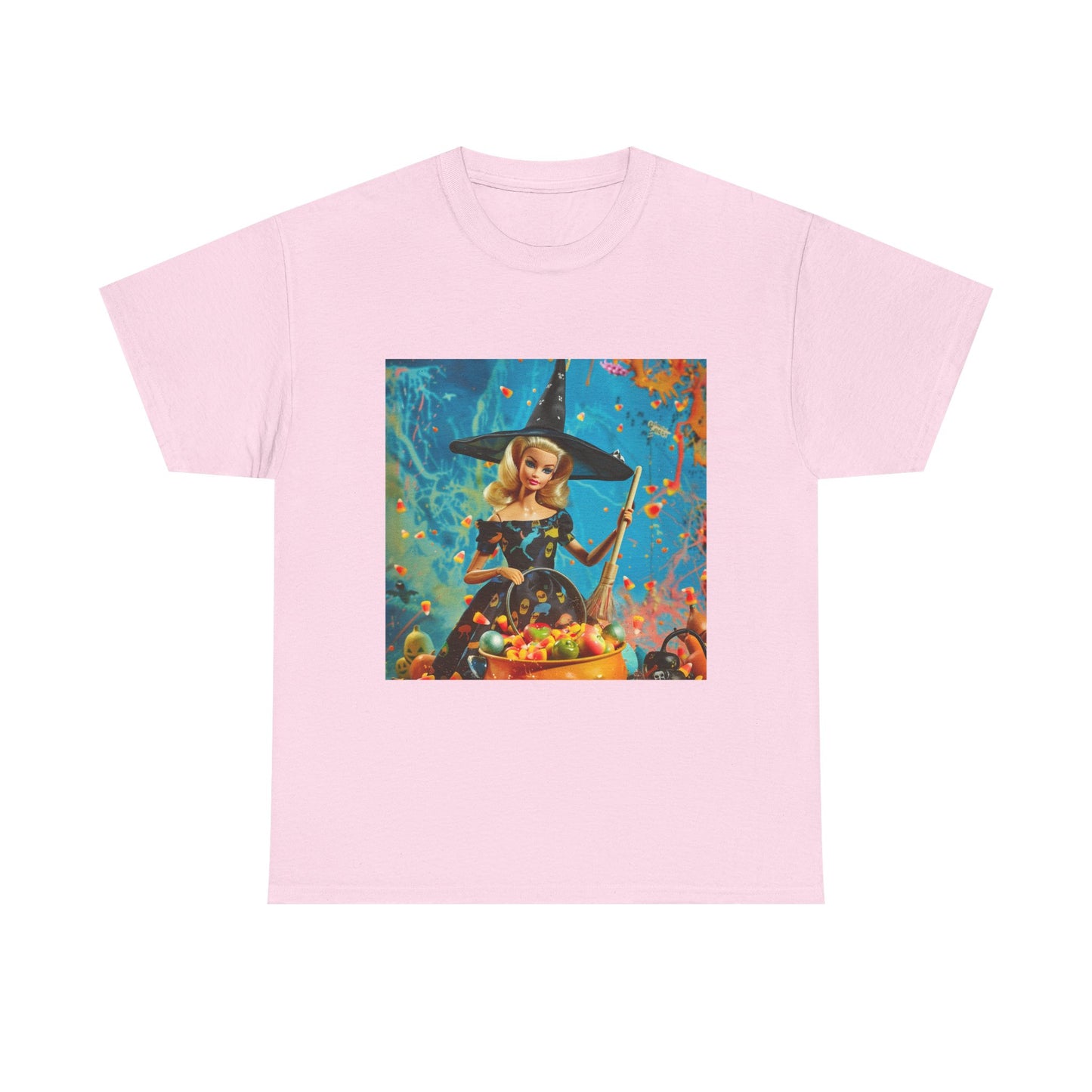 Witchy Barbie  Halloween T-Shirts-Retro Pulp Horror Graphic Tee
