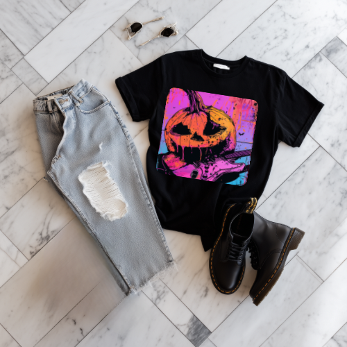 Smashing Phantom Pumpkins T-Shirt-Retro Halloween Graphic Tee