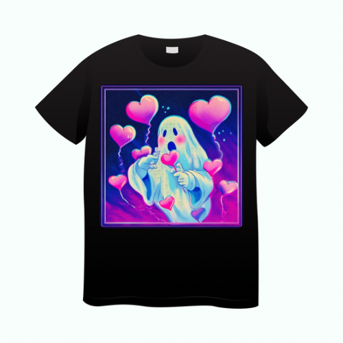 Sweetheart Retro Ghost-Unisex Cotton tee
