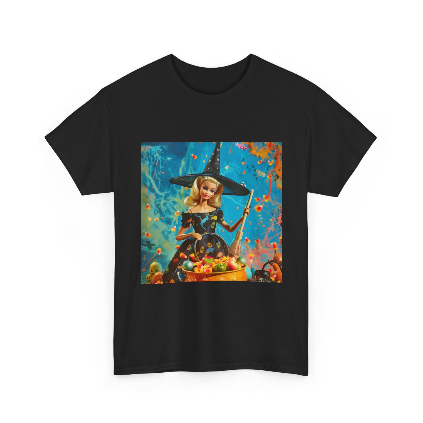 Witchy Barbie  Halloween T-Shirts-Retro Pulp Horror Graphic Tee