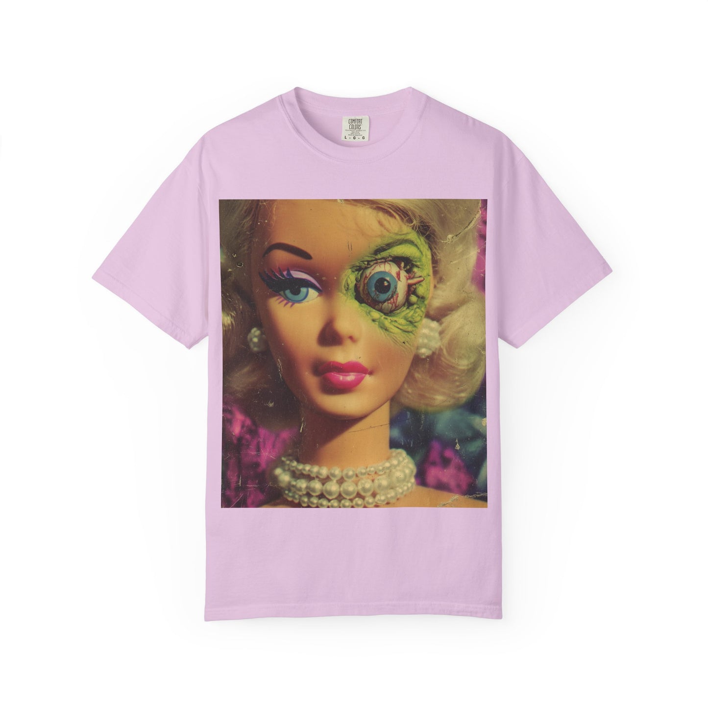 Vintage Pulp Horror Zombie Barbie T-shirt