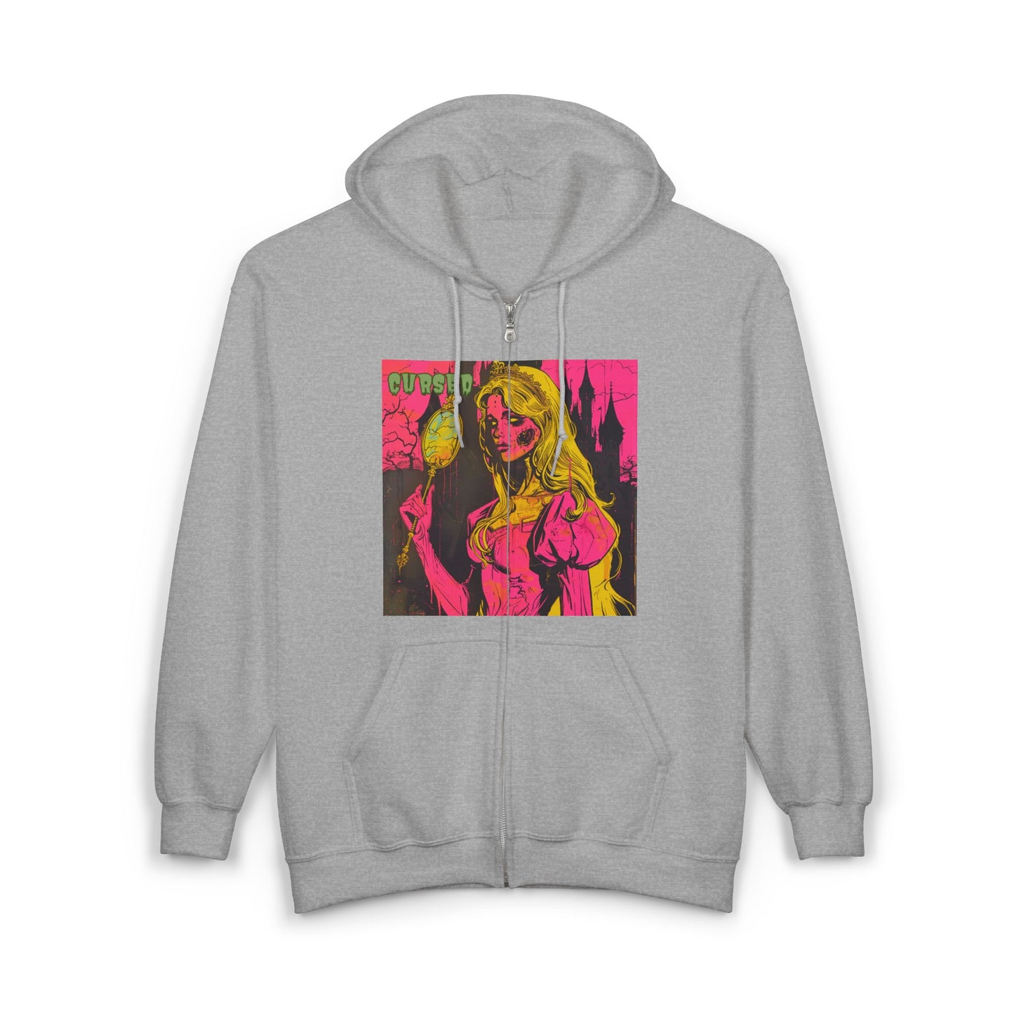 CURSED- Aurora Zipped Print Hoodie