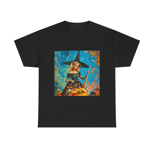 Witchy Barbie  Halloween T-Shirts-Retro Pulp Horror Graphic Tee