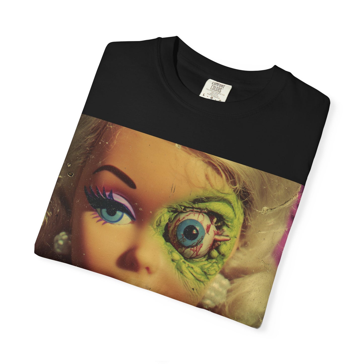 Vintage Pulp Horror Zombie Barbie T-shirt