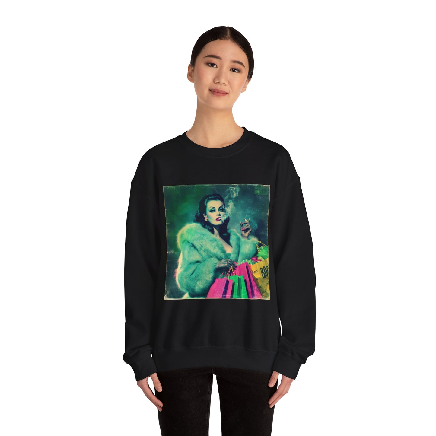 Glamorous Vintage Sweatshirt – Unisex Retro Crewneck, Cozy Fashion, Stylish Gift, Retro-Inspired Apparel, Perfect for Parties