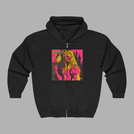 CURSED- Aurora Zipped Print Hoodie