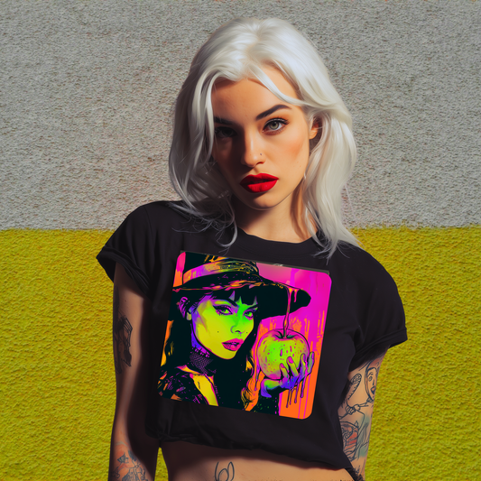 Neon Boho Witchy Vibes-Crop Tee