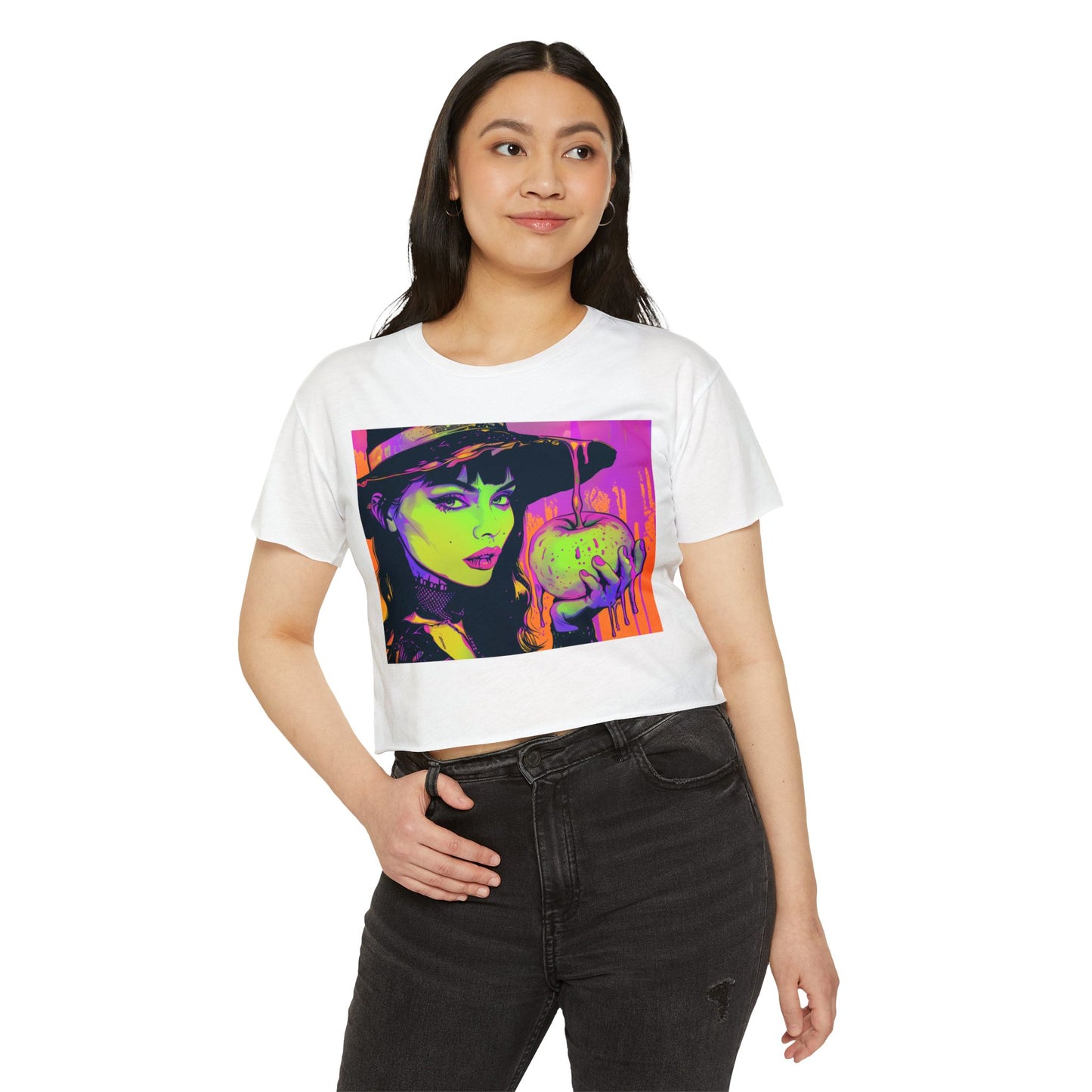 Neon Boho Witchy Vibes-Crop Tee