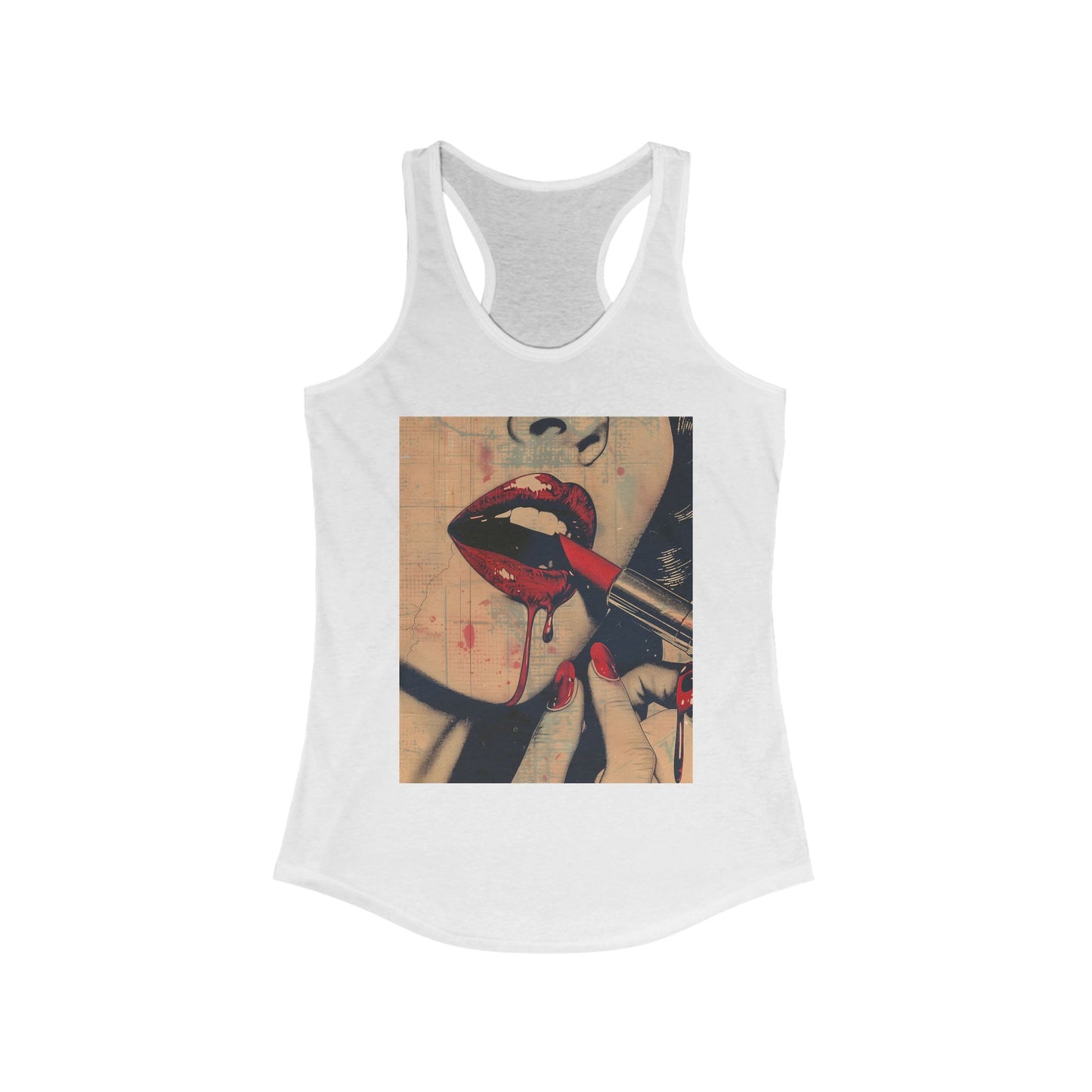 Tank Top Horror Lip Pin Up Girl Design