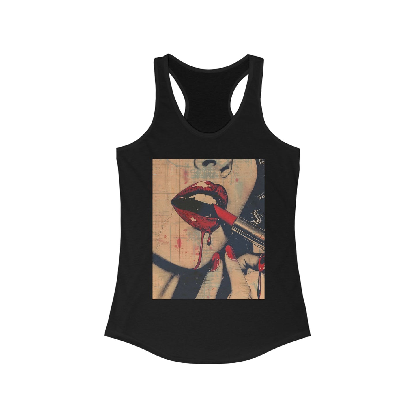 Tank Top Horror Lip Pin Up Girl Design