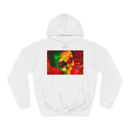 Vibrant Unisex College Hoodie with Artistic Print, Cozy Gift for Students, Trendy Apparel for Campus Life, Unique Streetwear