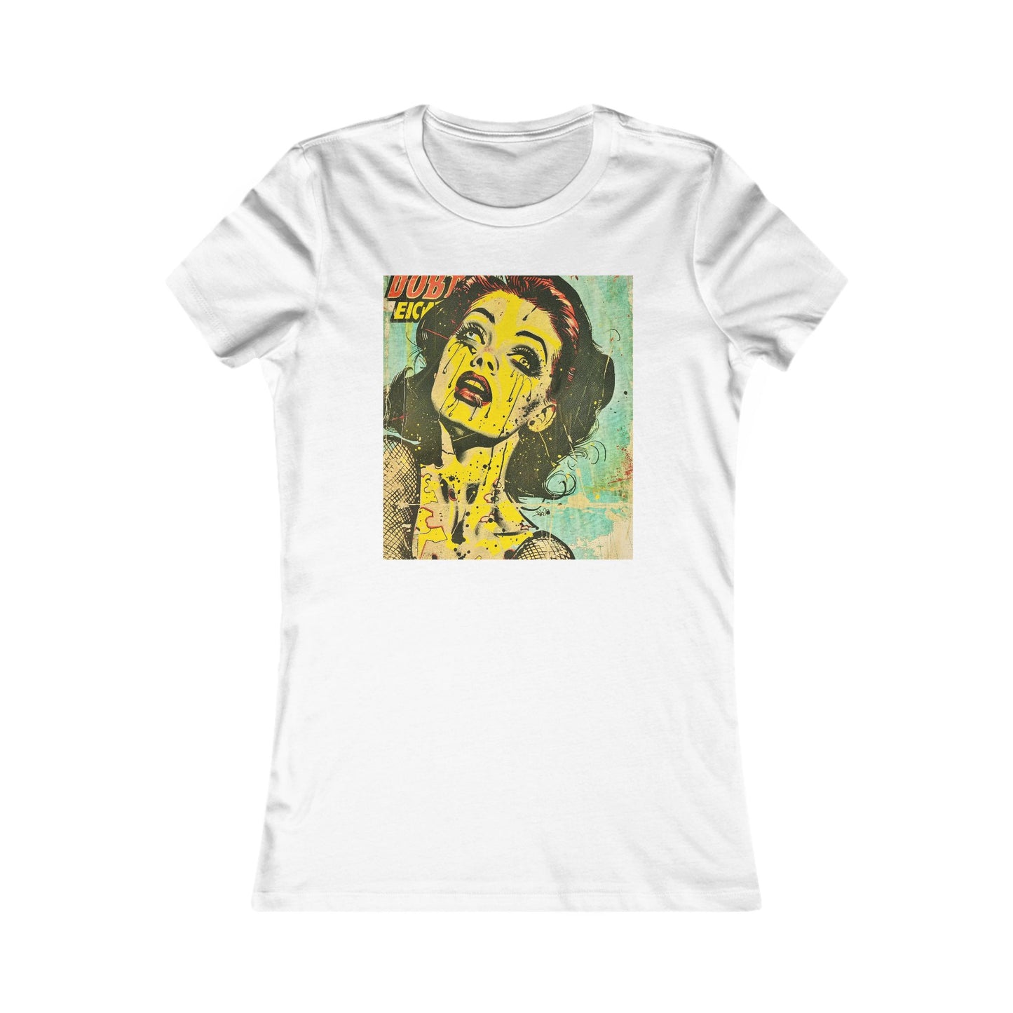 Vintage Pop Art Women's Tee, Fun Graphic Shirt for Casual Outings, Retro Style T-Shirt, Gift for Art Lovers, Unique Everyday Wear