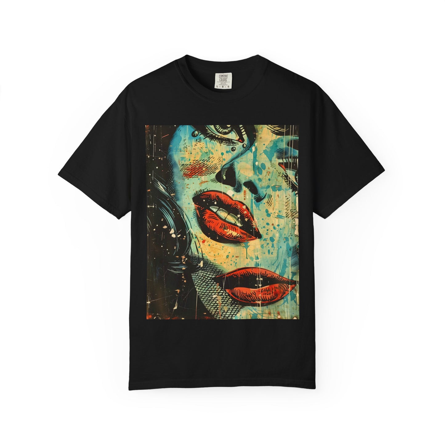 Garment-Dyed T-Shirt with Vintage Art Design, Unisex Graphic Tee, Retro Style Shirt, Casual Everyday Wear, Unique Gift Idea