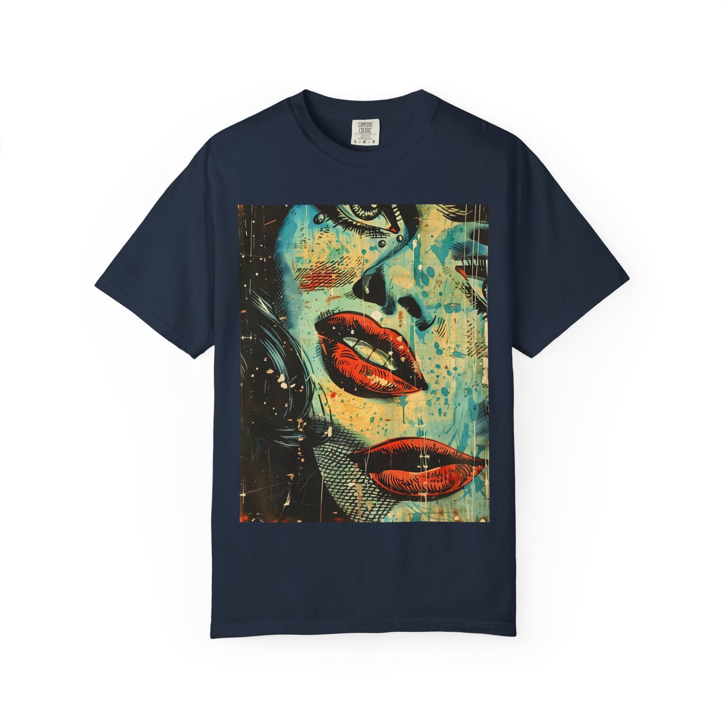 Garment-Dyed T-Shirt with Vintage Art Design, Unisex Graphic Tee, Retro Style Shirt, Casual Everyday Wear, Unique Gift Idea