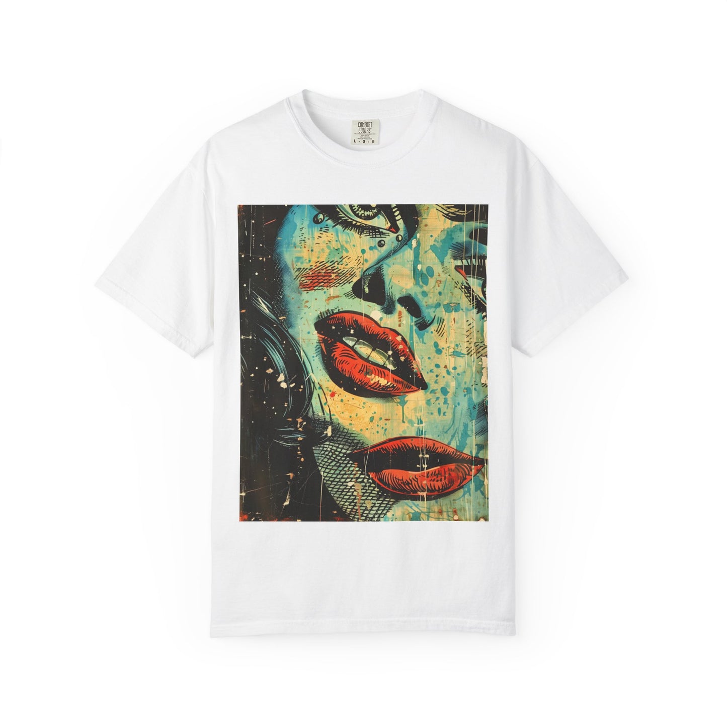 Garment-Dyed T-Shirt with Vintage Art Design, Unisex Graphic Tee, Retro Style Shirt, Casual Everyday Wear, Unique Gift Idea